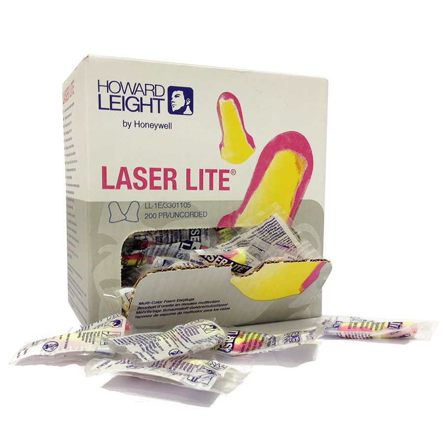 50 PAIRS HOWARD LEIGHT LASER LITE LL1 DISPOSABLE EAR PLUGS UNCORDED SLEEP AID 